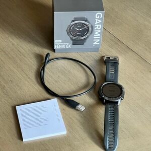 Garmin Fenix 6X Sapphire 51mm Carbon Gray DLC Multisport GPS Watch 010-02157-10